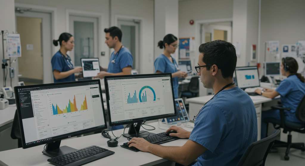 Hospitals using Power BI.