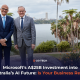 Microsoft CEO Satya Nadella and Australian Prime Minister Anthony Albanese at the Microsoft AI Tour in Sydney, where Microsoft announced a A$25 billion investment in Australia's AI and cloud infrastructure.